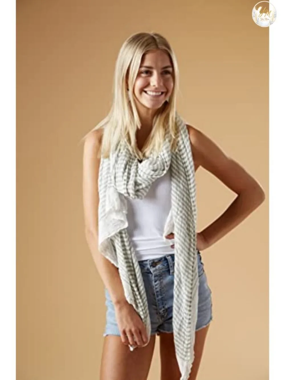 Women's Lightweight Insect Shield Scarf 80% Polyester 20% Cotton